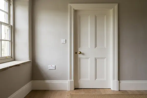 Illustration of new internal doors and skirting