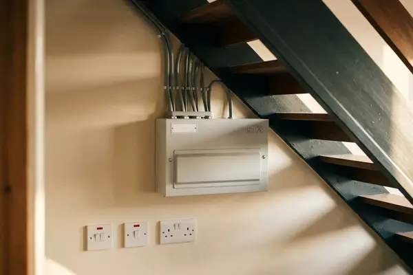 Illustration of a newly fitted consumer unit