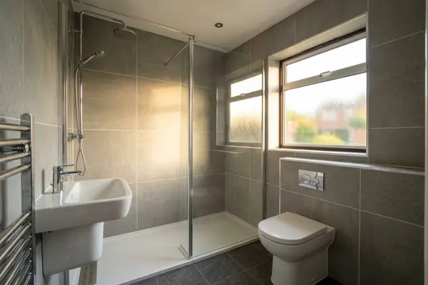 Illustration of a newly fitted bathroom