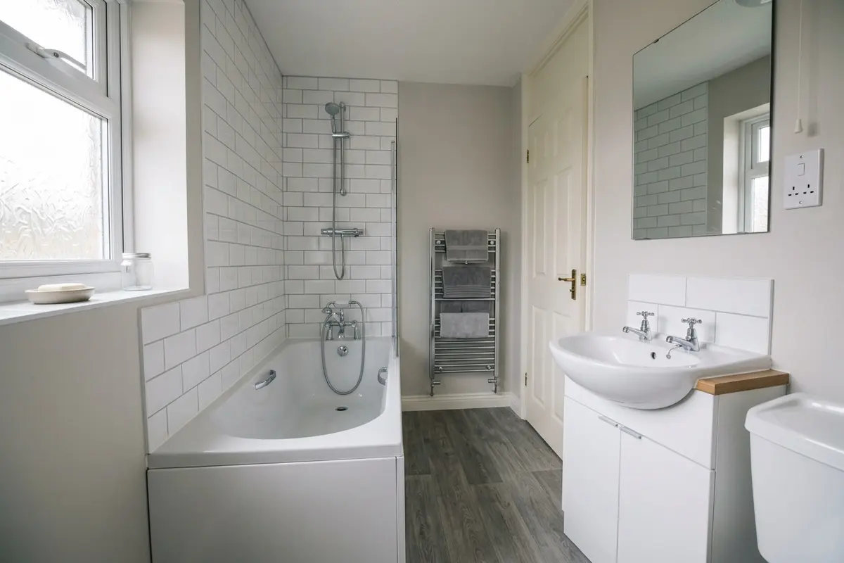 Illustration of a newly fitted bathroom
