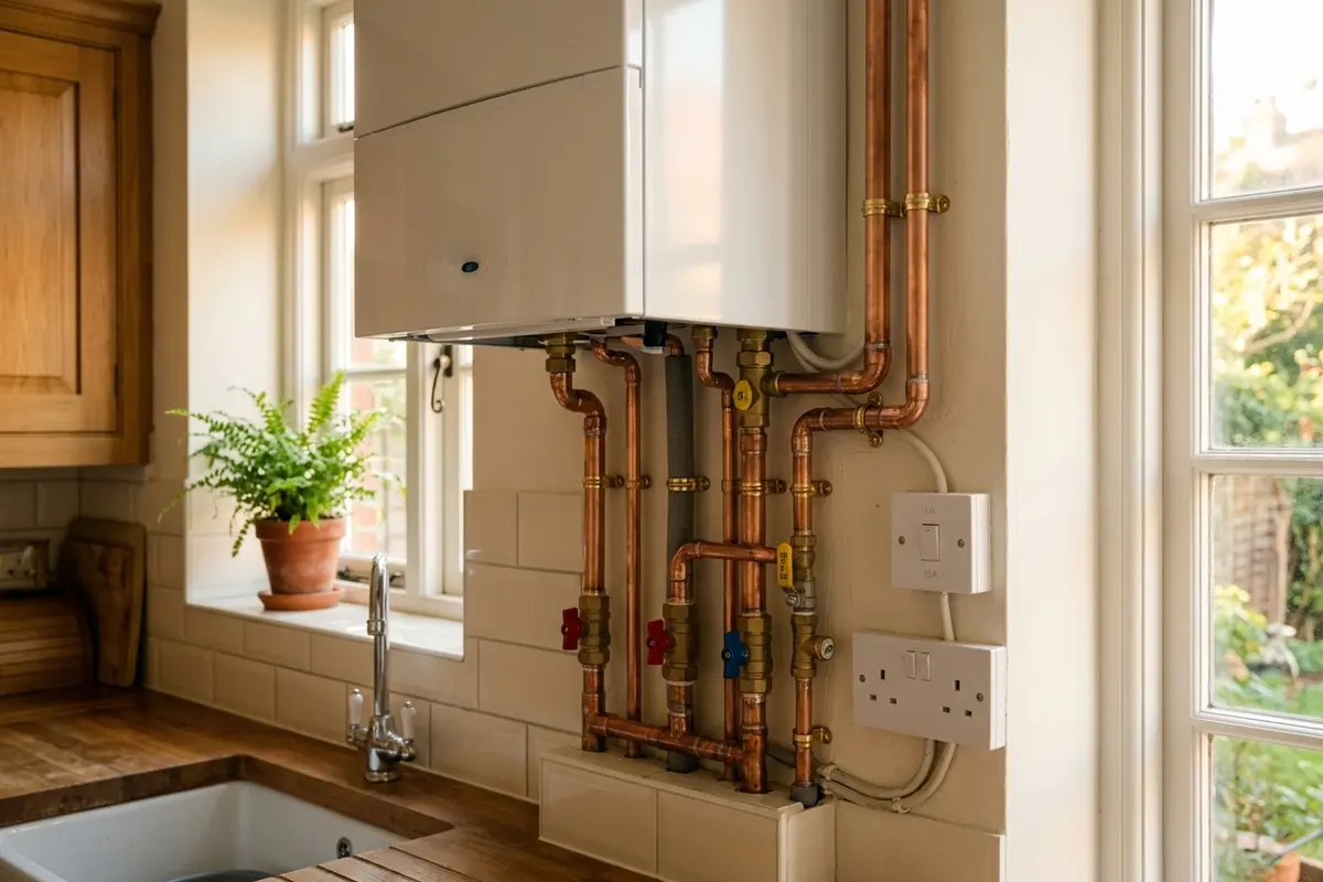 Illustration of a newly fitted boiler