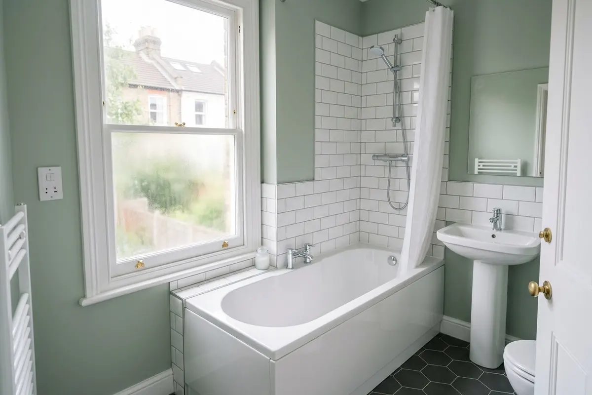 Illustration of a newly fitted bathroom