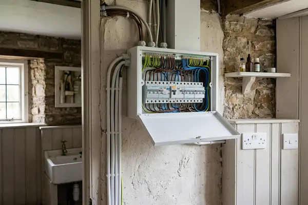 Illustration of a newly fitted consumer unit