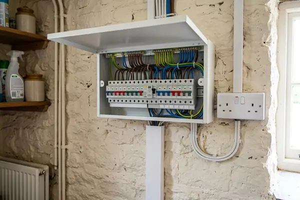 Illustration of a newly fitted consumer unit