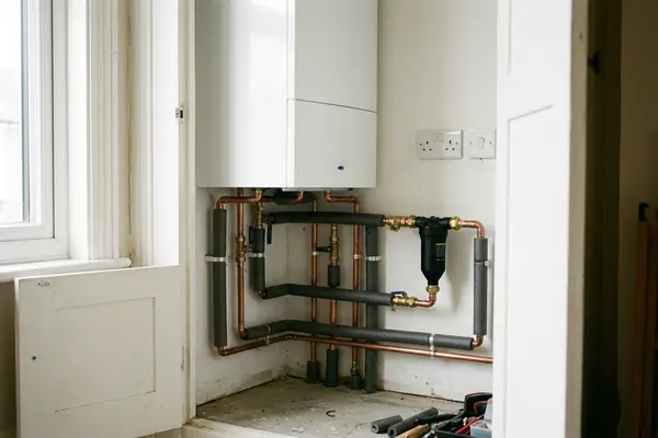 Illustration of a newly fitted boiler