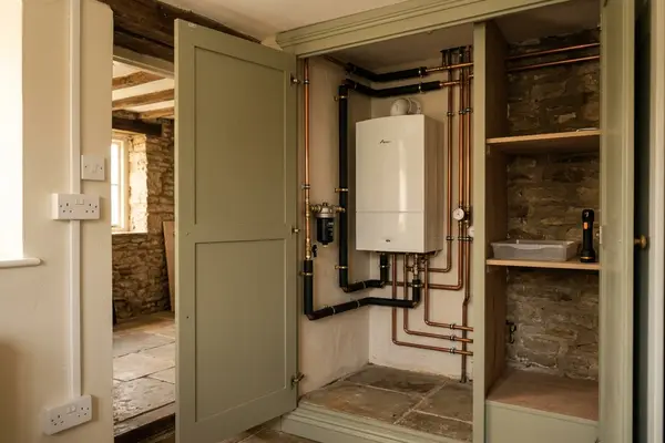 Illustration of a newly fitted boiler