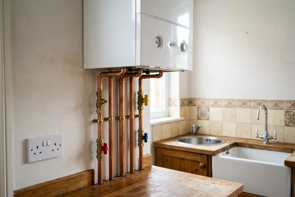 Illustration of a newly fitted boiler