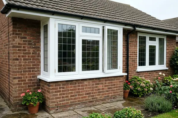 Illustration of a freshly painted house front