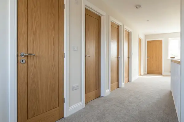 Illustration of new internal doors and skirting