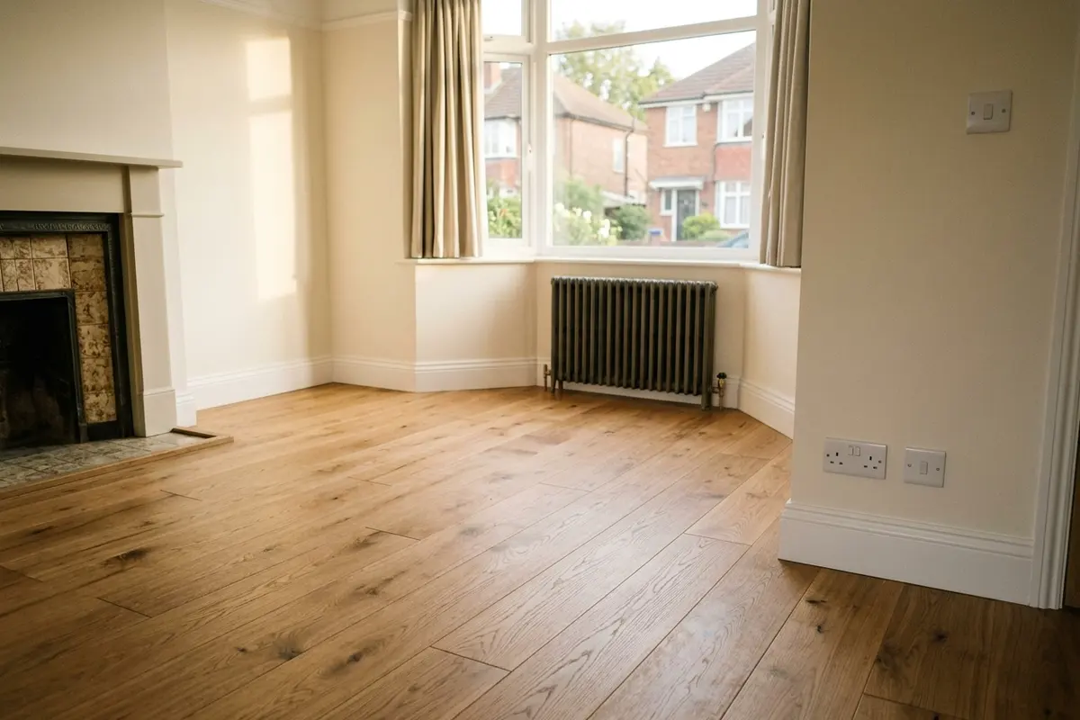 Illustration of a newly laid wooden floor