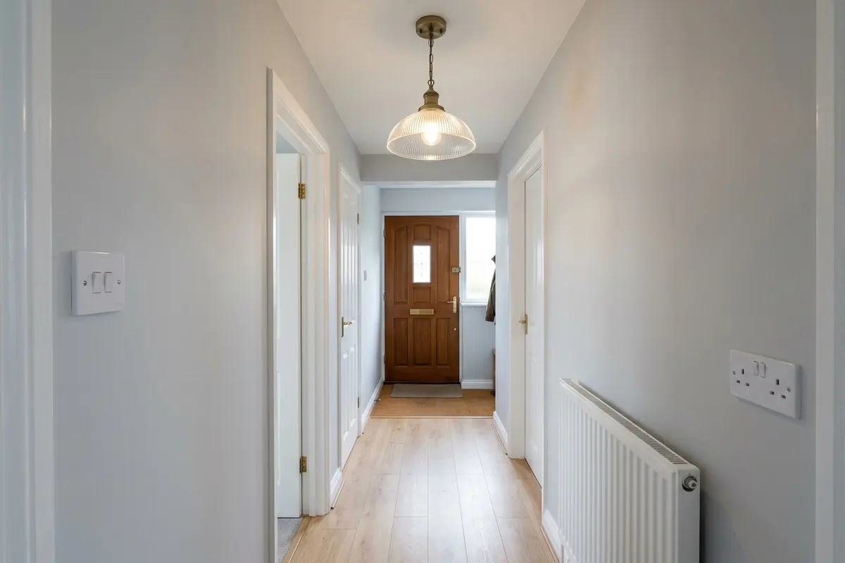Illustration of new electrical fittings in a home