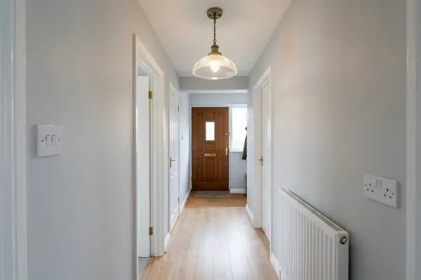 Illustration of new electrical fittings in a home
