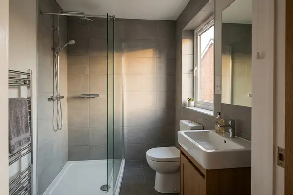 Illustration of a newly fitted bathroom