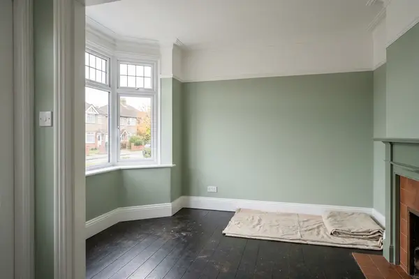 Illustration of a freshly painted room