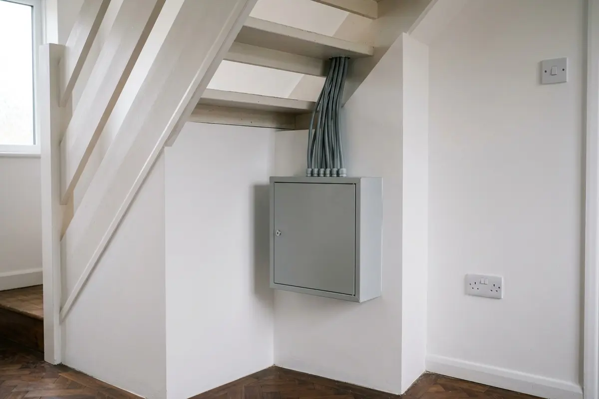 Illustration of a newly fitted consumer unit