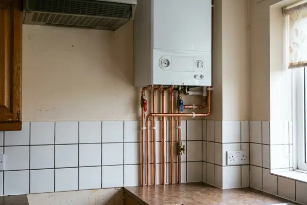 Illustration of a newly fitted boiler