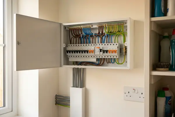Illustration of a newly fitted consumer unit