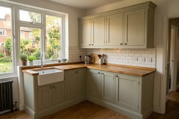 Illustration of a newly fitted kitchen