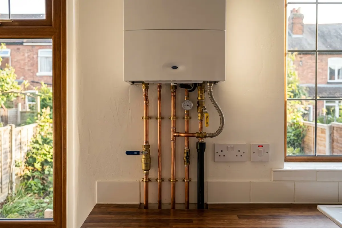 Illustration of a newly fitted boiler