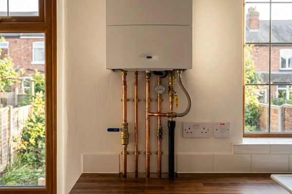Illustration of a newly fitted boiler