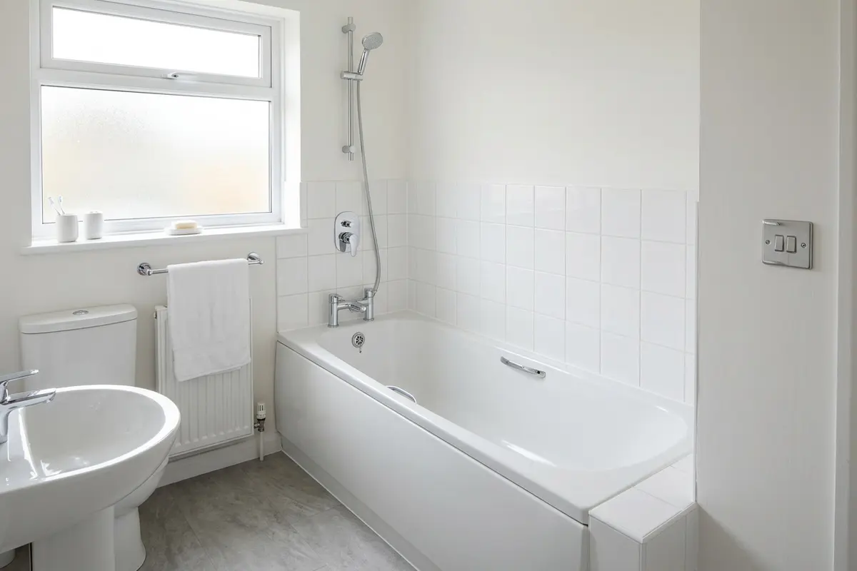 Illustration of a newly fitted bathroom