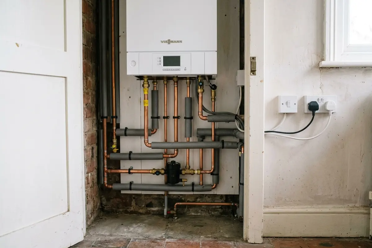 Illustration of a newly fitted boiler
