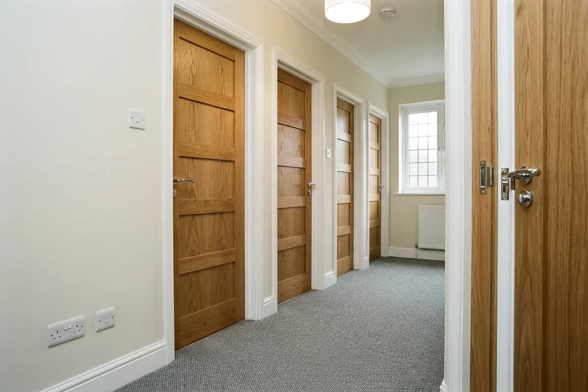 Illustration of new internal doors and skirting