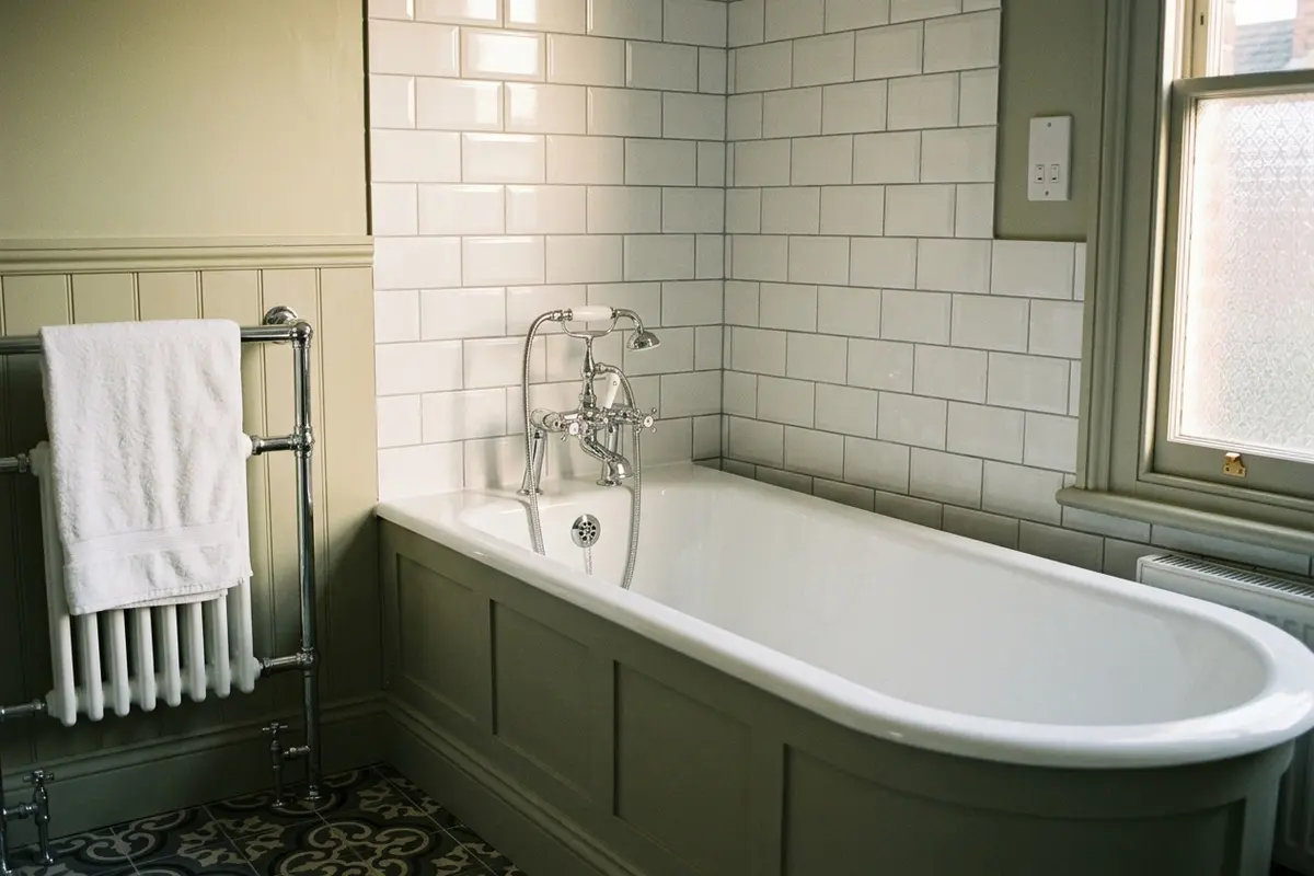 Illustration of a newly fitted bathroom