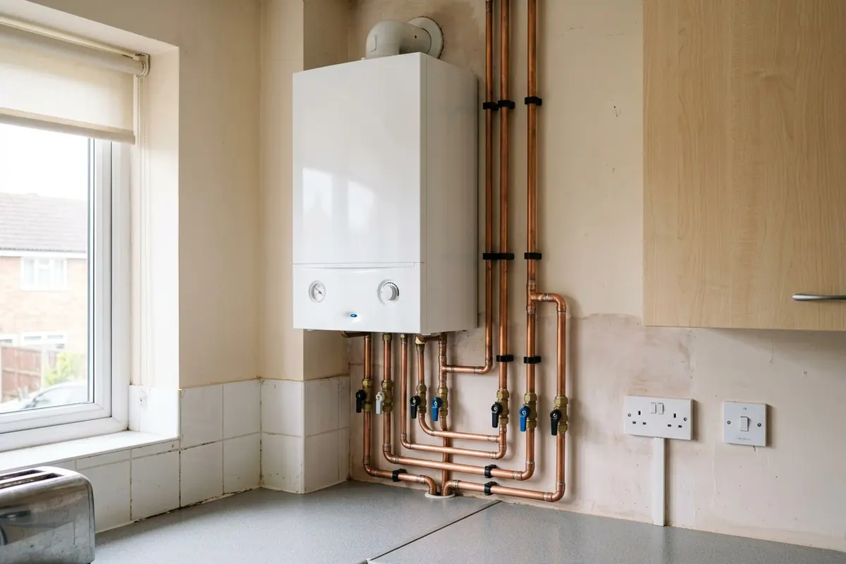 Illustration of a newly fitted boiler