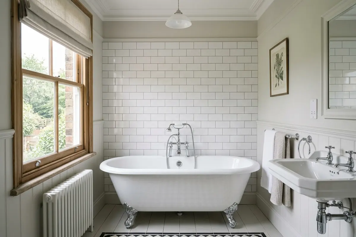 Illustration of a newly fitted bathroom