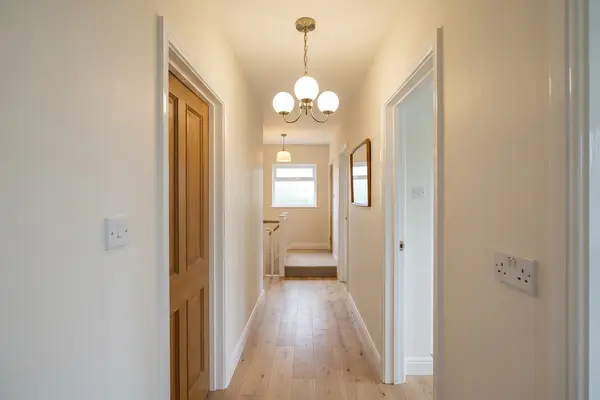 Illustration of new electrical fittings in a home